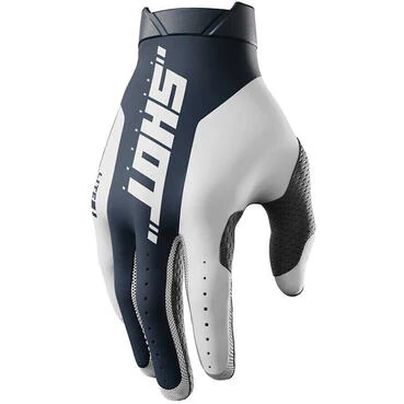 Motocross Enduro мотоперчатки Shot LITE PRO White Blue