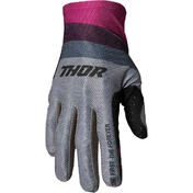 Thor ASSIST REACT Cross Enduro Motorcycle мотоперчатки Gray Purple