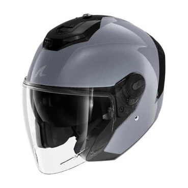 SHARK RS Jet Blank open face helmet Glossy Gun / Silver