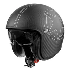 PREMIER HELMETS 23 Vintage Star Carbon BM 22.06 Open Face Helmet Черно-белый