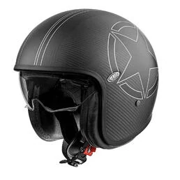 PREMIER HELMETS 23 Vintage Star Carbon BM 22.06 Open Face Helmet Черно-белый