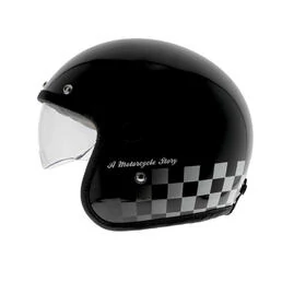 HELSTONS Course open face helmet Черно-белый