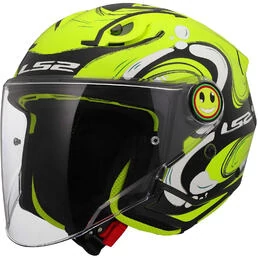 LS2 OF622 FUNNY II GLUP Kids Jet Motorcycle Мотошлем Fluorescent Yellow