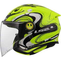 LS2 OF622 FUNNY II GLUP Kids Jet Motorcycle Мотошлем Fluorescent Yellow