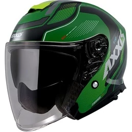 AXXIS OF504SV Mirage SV Vilage Matt Green мотошлем открытый зеленый матовый. Размер М (уценка)