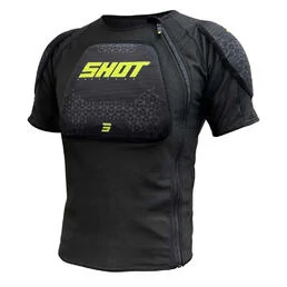 SHOT Airlight short sleeve protection T-shirt Black / neon yellow (размер: 2xs)