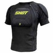 SHOT Airlight Junior short sleeve protection T-shirt Black / neon yellow