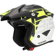 Acerbis Aria 2206 Graphic Jet Motorcycle Мотошлем Black Yellow Fluo