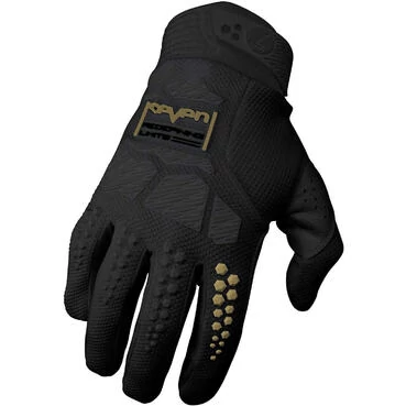 SEVEN MX RIVAL ASCENT Motocross мотоперчатки Black Gold