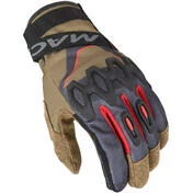Macna Zairon Taupe Black Red Motorcycle мотоперчатки