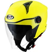 KYT D-CITY PLAIN Jet Motorcycle Мотошлем Fluorescent Yellow