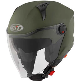 KYT D-CITY PLAIN Military Green Jet Motorcycle Мотошлем (размер: xs)