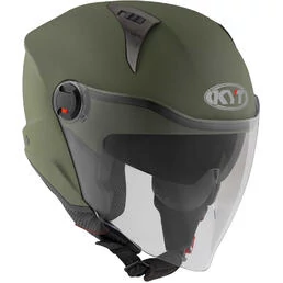 KYT D-CITY PLAIN Military Green Jet Motorcycle Мотошлем
