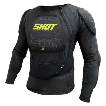 SHOT Airlight long sleeve protection T-shirt Black / neon yellow