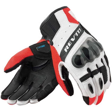 Motorcycle Leather мотоперчатки Rev'it RITMO Black Neon Red