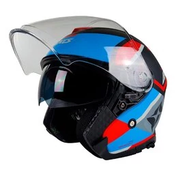 AXXIS OF504SV Mirage SV Damasko Matt Blue мотошлем открытый синий матовый