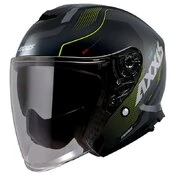 AXXIS OF504SV Mirage SV Vilage Fluor Yellow мотошлем открытый с желтыми полосами