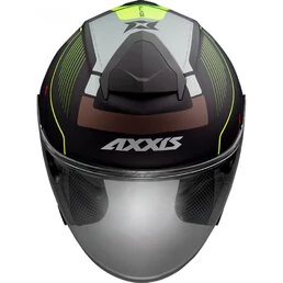 AXXIS OF504SV Mirage SV Vilage Fluor Yellow мотошлем открытый с желтыми полосами