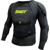 SHOT Airlight Junior long sleeve protection T-shirt Black / neon yellow
