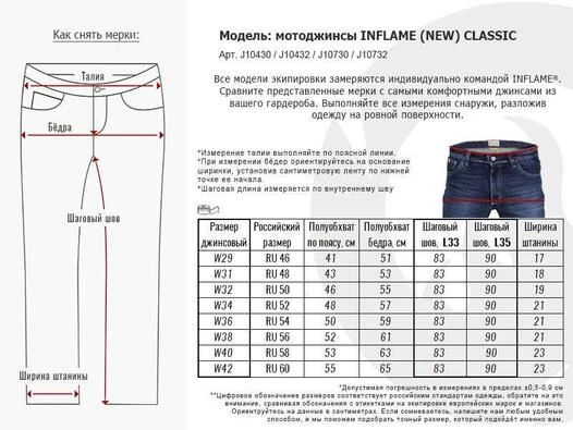Inflame New Classic Blue мотоджинсы синие