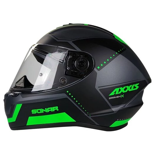 AXXIS FF112C Draken S Sonar Matt Green мотошлем интеграл зеленый