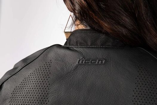 Icon Overlord 3 Wmn CE Leather Black мотокуртка черная женская