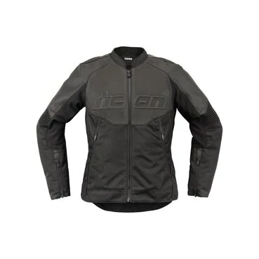 Icon Overlord 3 Wmn CE Leather Black мотокуртка черная женская