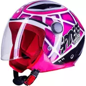 One Junior Spiderman Pink Motorcycle Jet Мотошлем