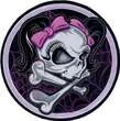 Нашивка Girl Skull Web 12"" x 13