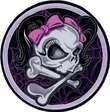 Нашивка Girl Skull Web 12"" x 13