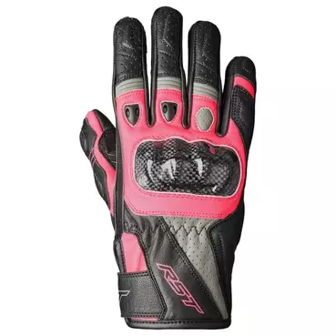 RST Stunt 3 Perforated Leather woman gloves Розовый