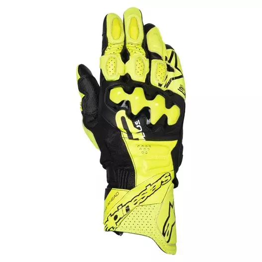 ALPINESTARS GP Plus R V3 leather gloves Yellow Fluo / Black