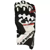 ALPINESTARS GP Plus R V3 leather gloves Black / White / Red Fluo