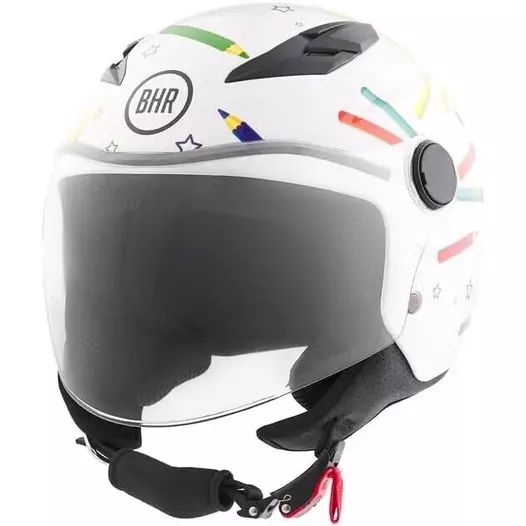 BHR 838 CHILDREN Pencil White Jet Motorcycle Мотошлем