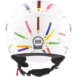 BHR 838 CHILDREN Pencil White Jet Motorcycle Мотошлем