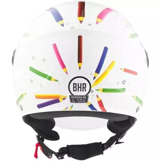 BHR 838 CHILDREN Pencil White Jet Motorcycle Мотошлем