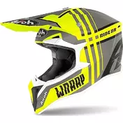 Moto Cross Enduro Мотошлем Airoh WRAAP Broken Matt Yellow
