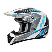Cross Enduro Moto Мотошлем AFX FX-17 Factor White Pearl Blue