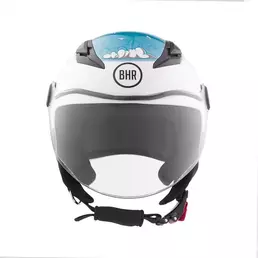 BHR 838 CHILDREN Sea White Blue Jet Motorcycle Мотошлем