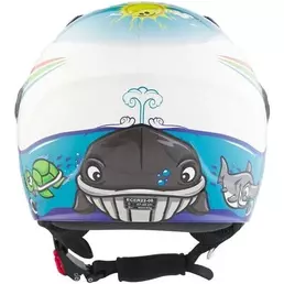 BHR 838 CHILDREN Sea White Blue Jet Motorcycle Мотошлем
