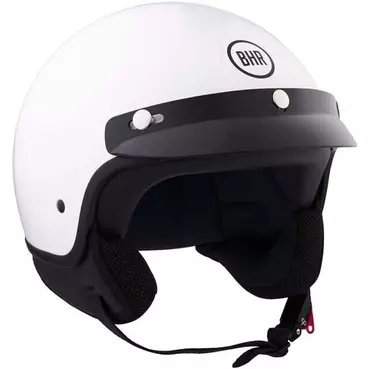 BHR 839 3 BUTTON Jet Motorcycle Мотошлем White