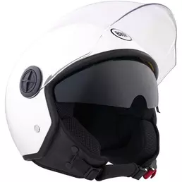BHR 840 DUAL SHIELD White Motorcycle Jet Мотошлем