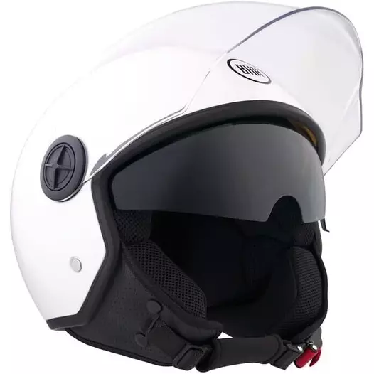 BHR 840 DUAL SHIELD White Motorcycle Jet Мотошлем
