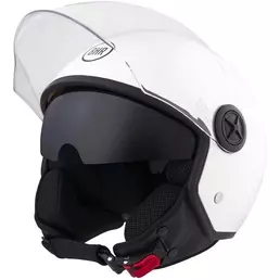 BHR 840 DUAL SHIELD White Motorcycle Jet Мотошлем