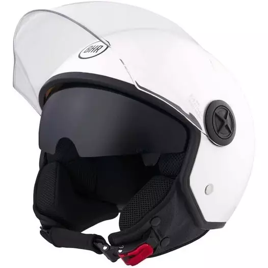 BHR 840 DUAL SHIELD White Motorcycle Jet Мотошлем