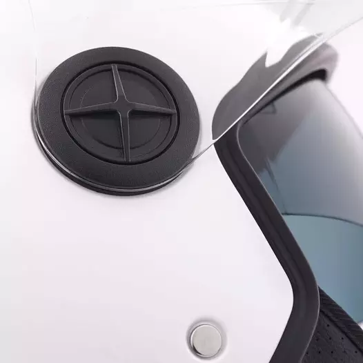 BHR 840 DUAL SHIELD White Motorcycle Jet Мотошлем