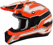 Moto Cross Enduro Мотошлем Afx FX-17 Works White Black Orange