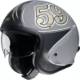 SHOEI J.O. Gratte-Ciel TC10 Open Face Helmet light grey / black