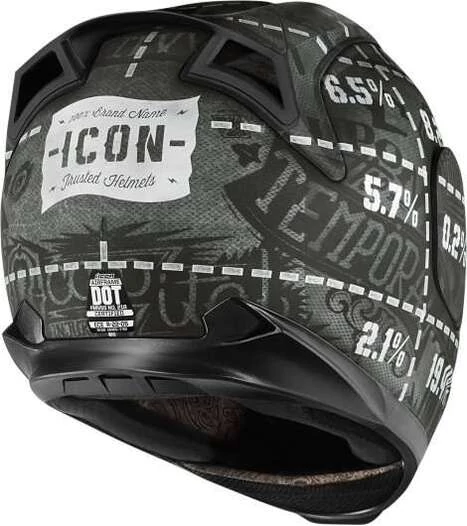 Icon Airframe Statistic черный матовый мотошлем