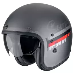 SCORPION Belfast EVO Adonis open face helmet Matt Silver / Red